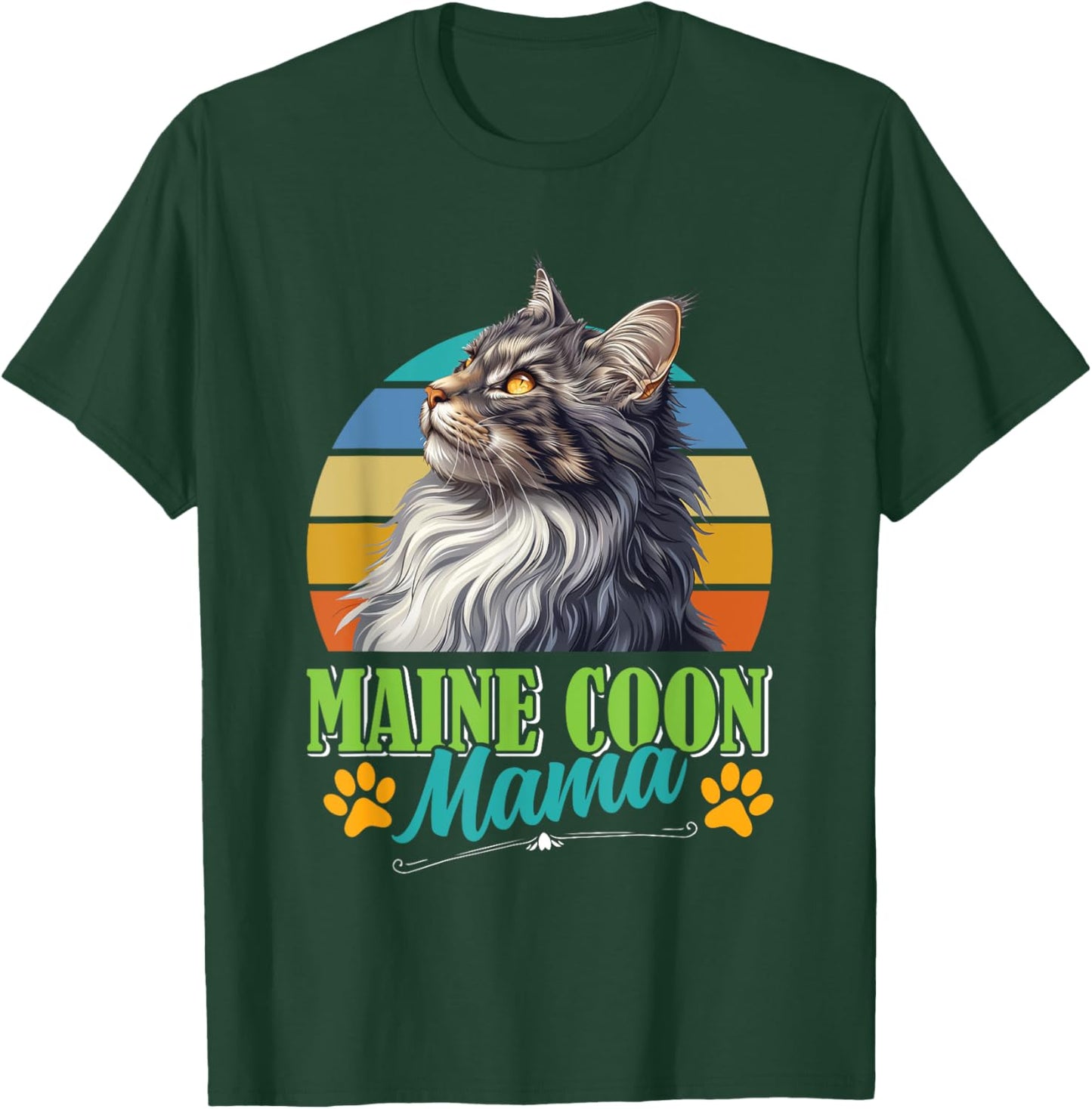 MAINE COON MAMA Maine Coon Mummy Cat Mummy Vintage Women T-Shirt - T-Shirt | Forest