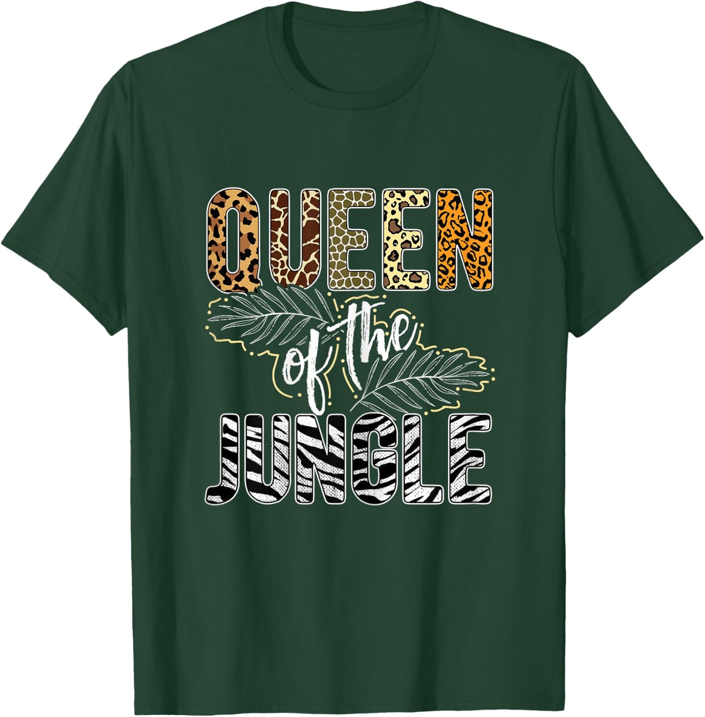 Queen Of The Jungle Queen Jungle Safari Wildlife Queen T-Shirt - T-Shirt | Forest