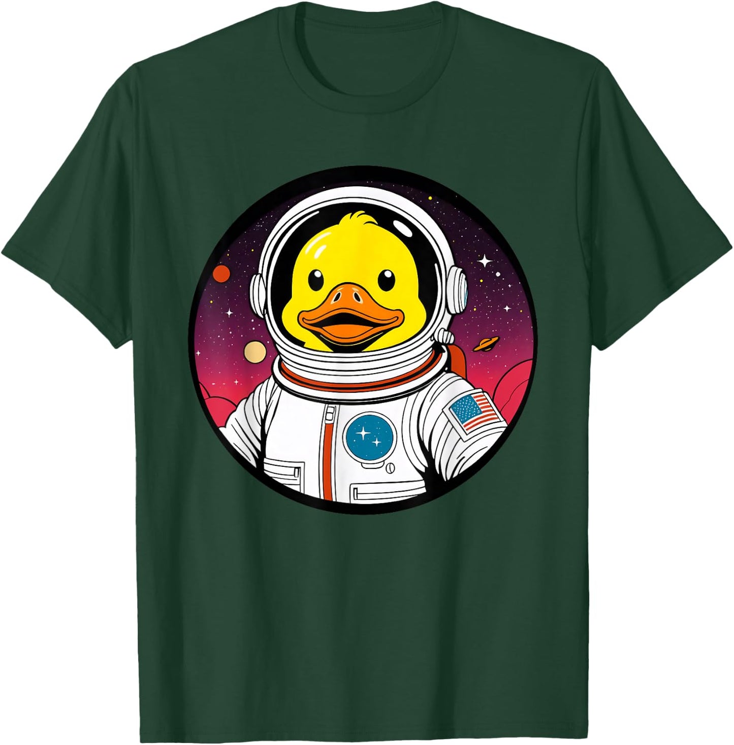 Cute Rubber Duck Space Astronaut Duck Lovers Men Women Kids T-Shirt - T-Shirt | Forest
