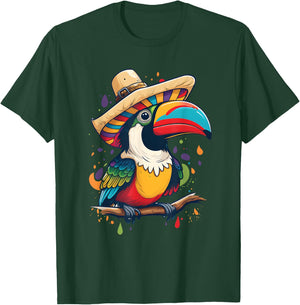 Cinco de Mayo Boys Mexican Sombrero Tucan T-Shirt - T-Shirt | Forest