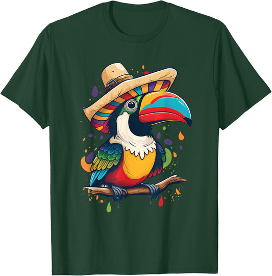 Cinco de Mayo Boys Mexican Sombrero Tucan T-Shirt - T-Shirt | Forest