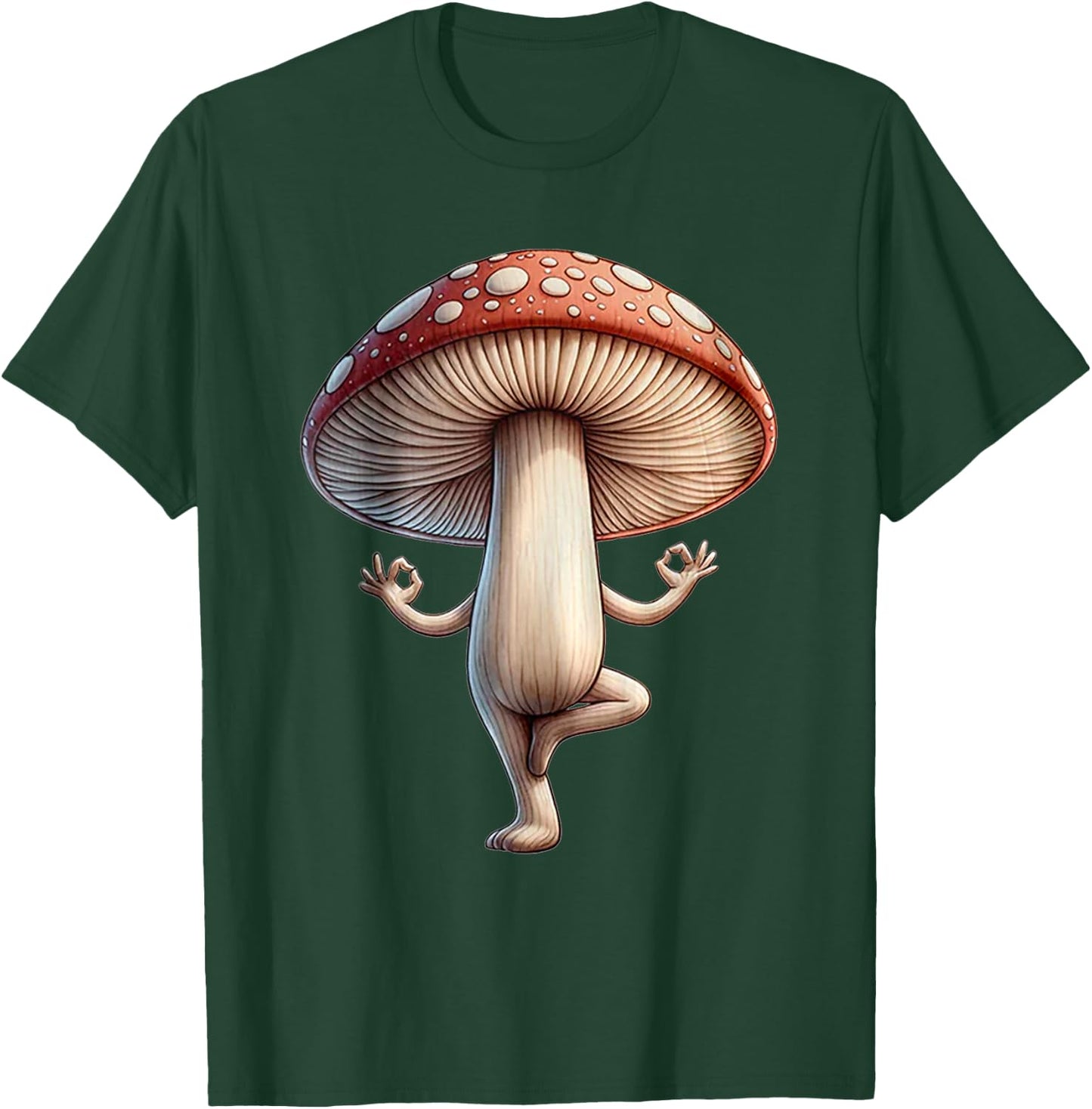Funny Yoga Mushroom T-Shirt - T-Shirt | Forest