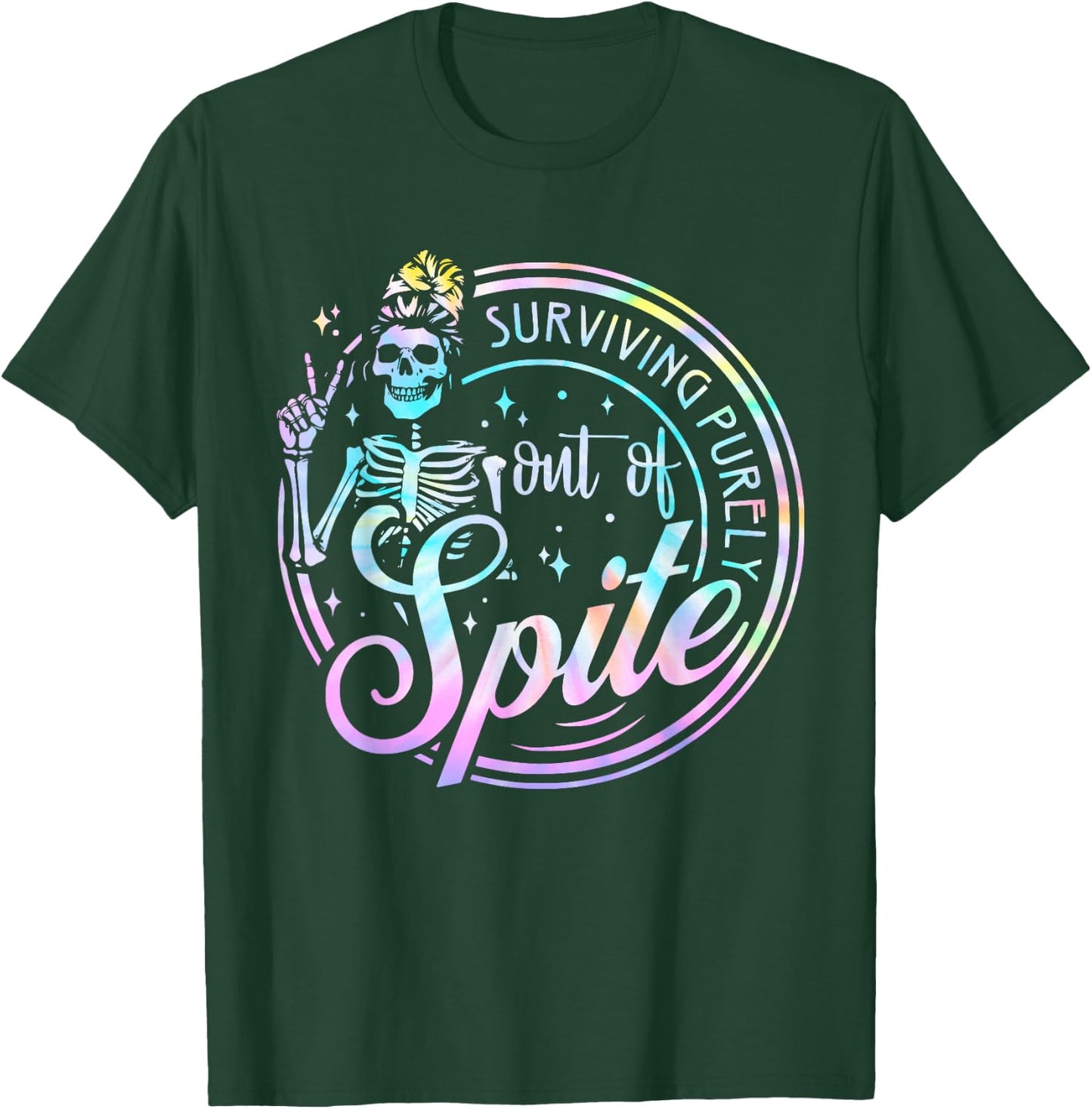 Tie Dye Skull Women T-Shirt - T-Shirt | Forest