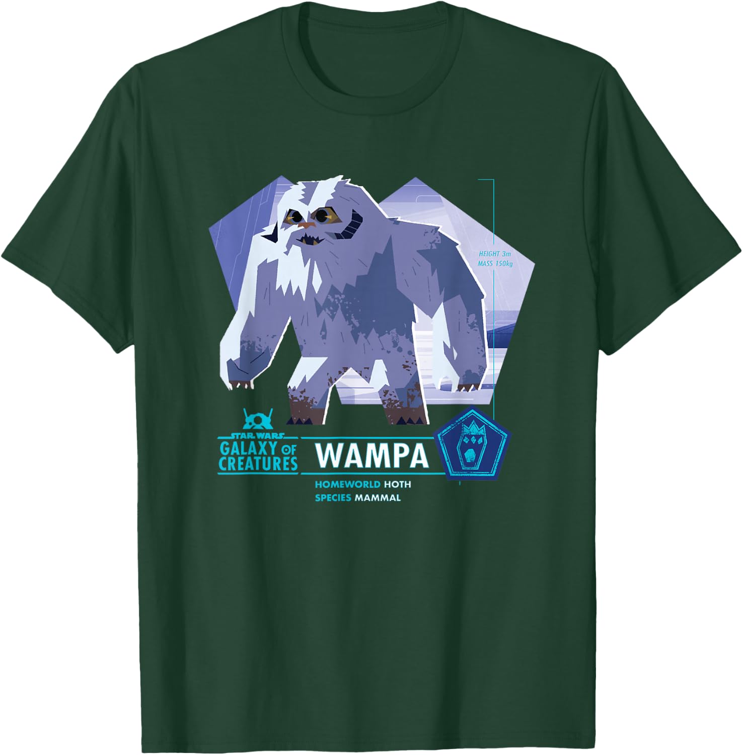 Star Wars Galaxy of Creatures Wampa Mammal T-Shirt - T-Shirt | Forest