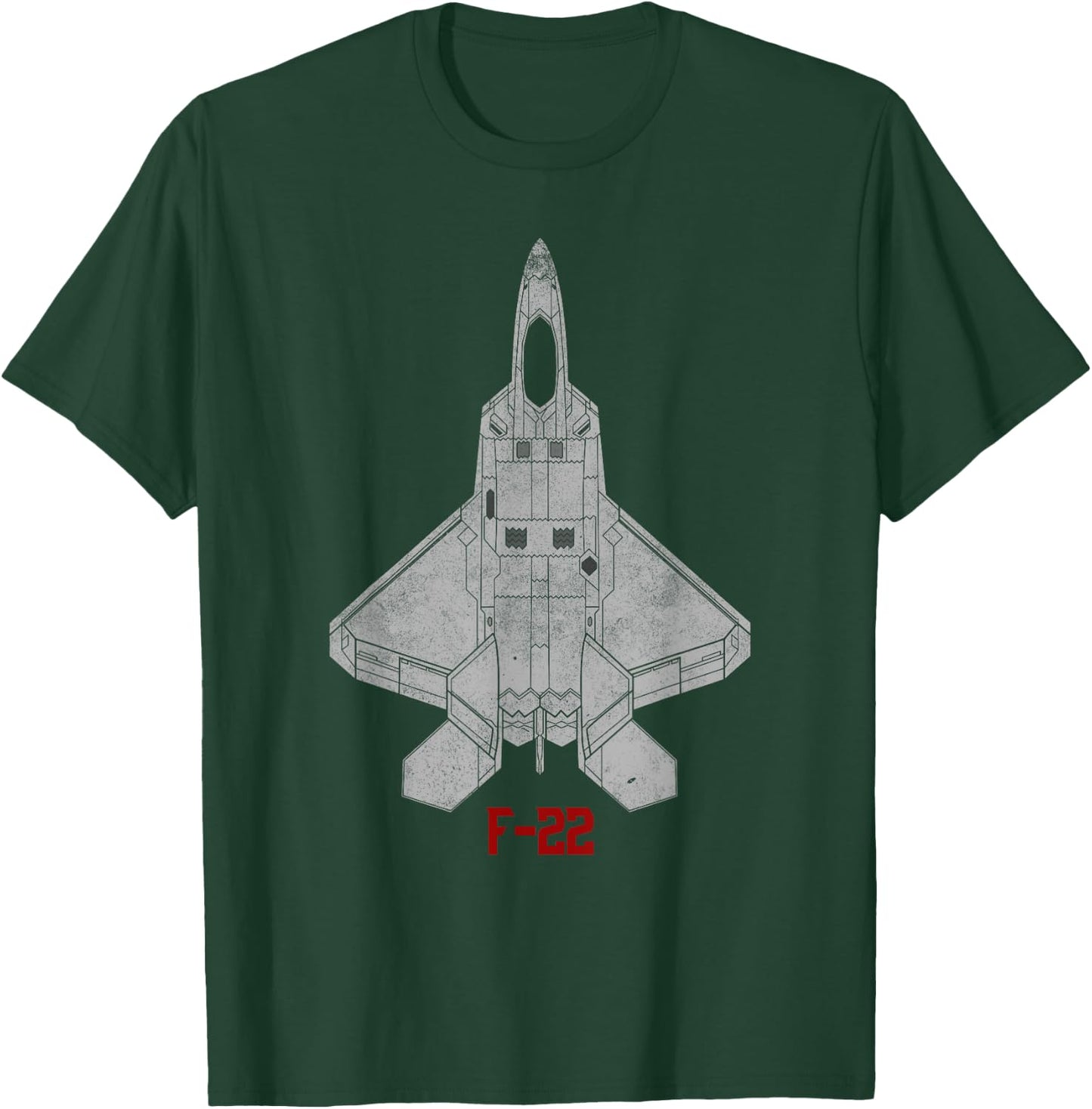 Military Aircraft F-22 Raptor Pilot Gifts T Shirt USAF T-Shirt - T-Shirt | Forest