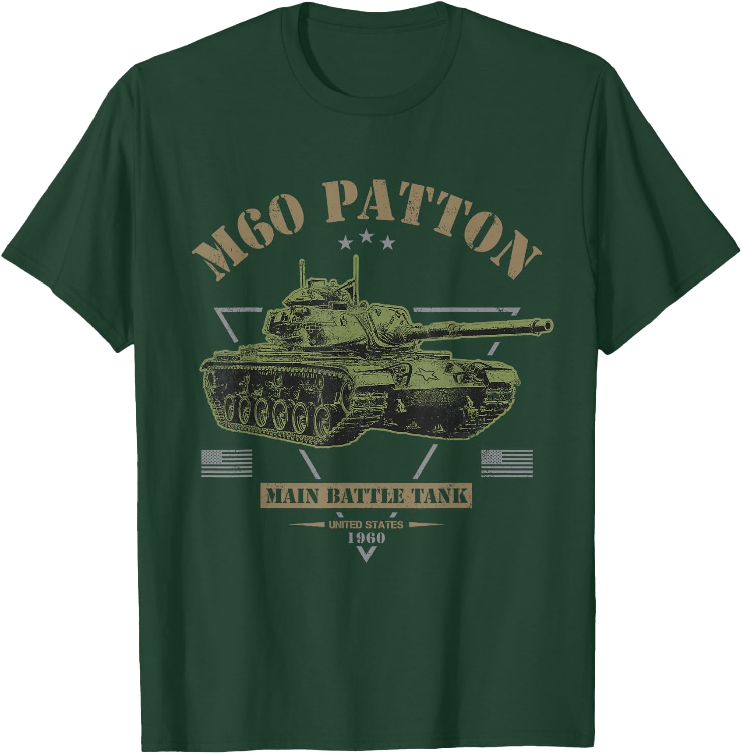 M60 Patton Tank T-Shirt - T-Shirt | Forest