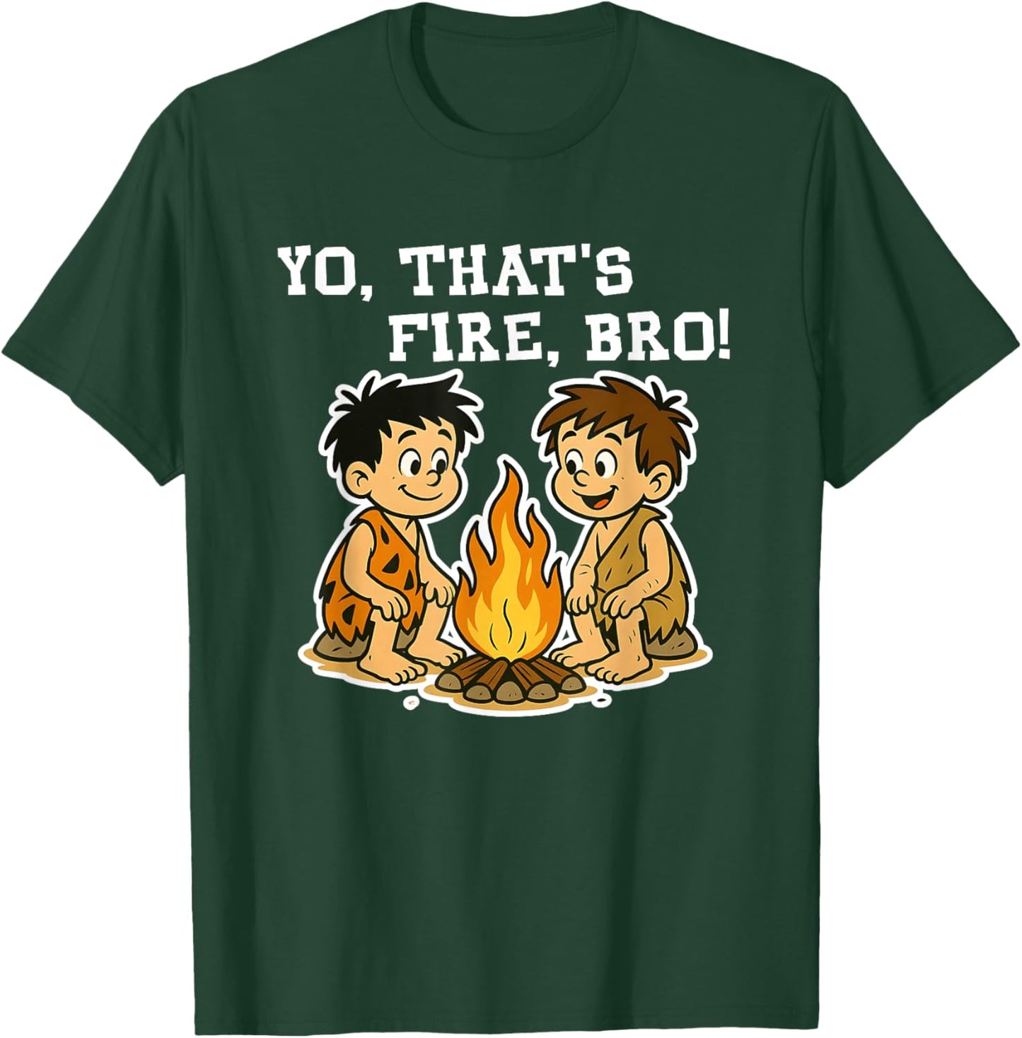 Yo That's Fire Bro Funny Gen Alpha Slang Sayings T-Shirt - T-Shirt | Forest