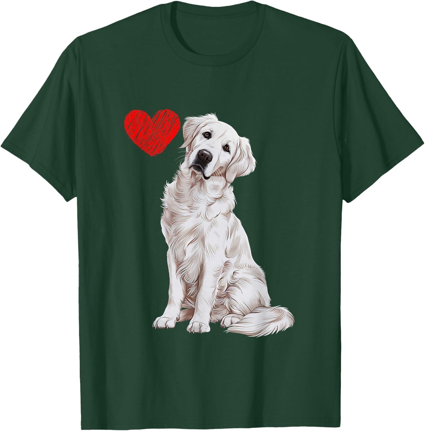 Love White English Cream Golden Retriever Mom Dog Puppy T-Shirt - T-Shirt | Forest