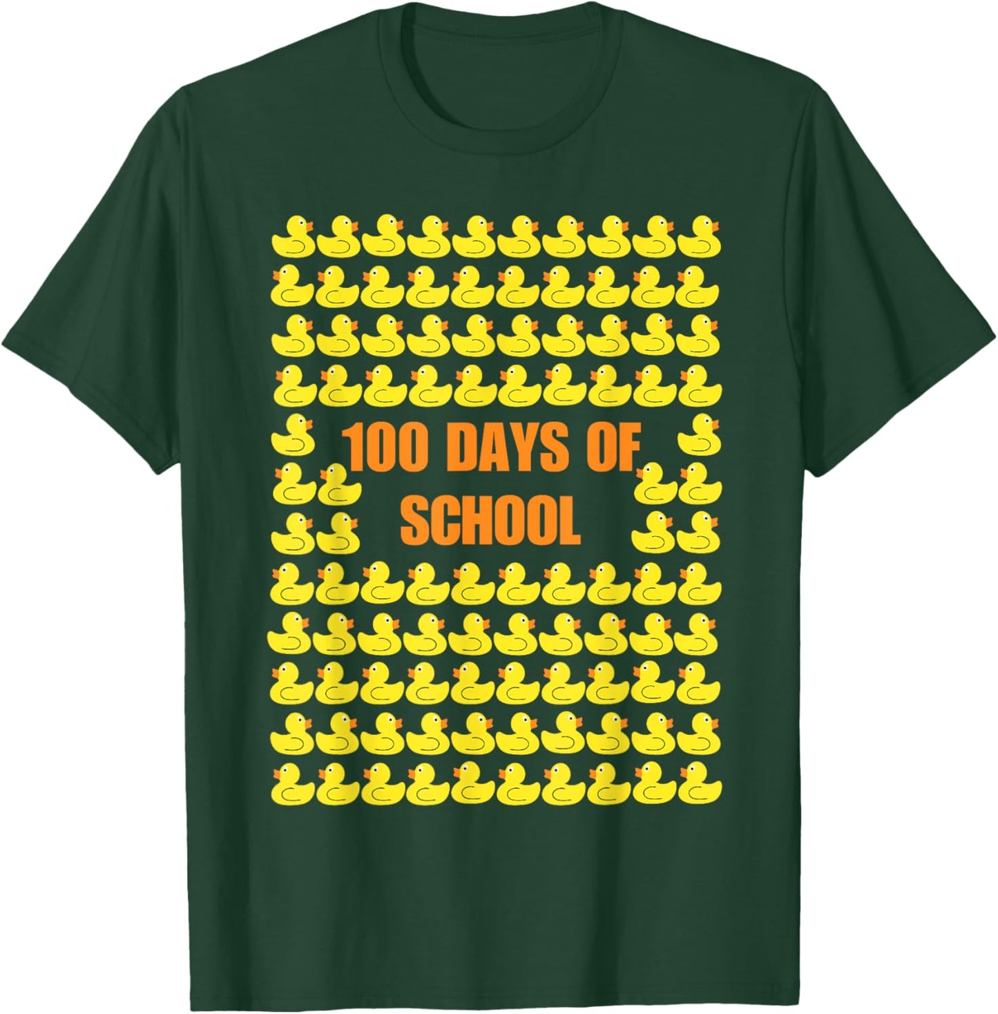 Easy 100 Days of School - Ducks 100 Days Easy Idea T-Shirt - T-Shirt | Forest