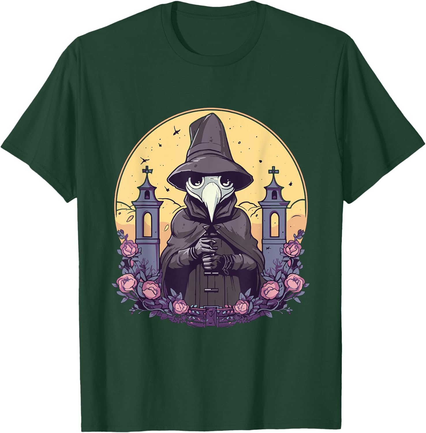 Pastel Goth Cute Creepy Plague Doctor Menhera Wiccan Kawaii T-Shirt - T-Shirt | Forest