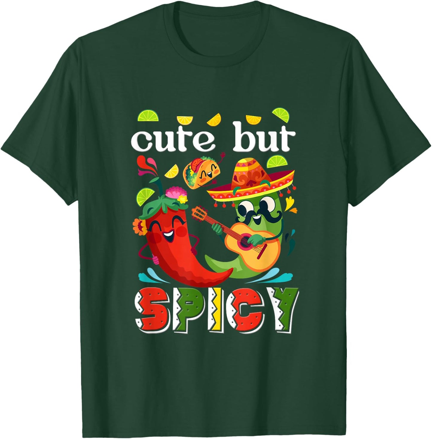 Kids Cinco De Mayo Mexican Cute But Spicy Chili Sombrero T-Shirt - T-Shirt | Forest