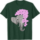 Elephant Hiding Behind Flowers Cute Animal Girls Gift T-Shirt - T-Shirt | Forest