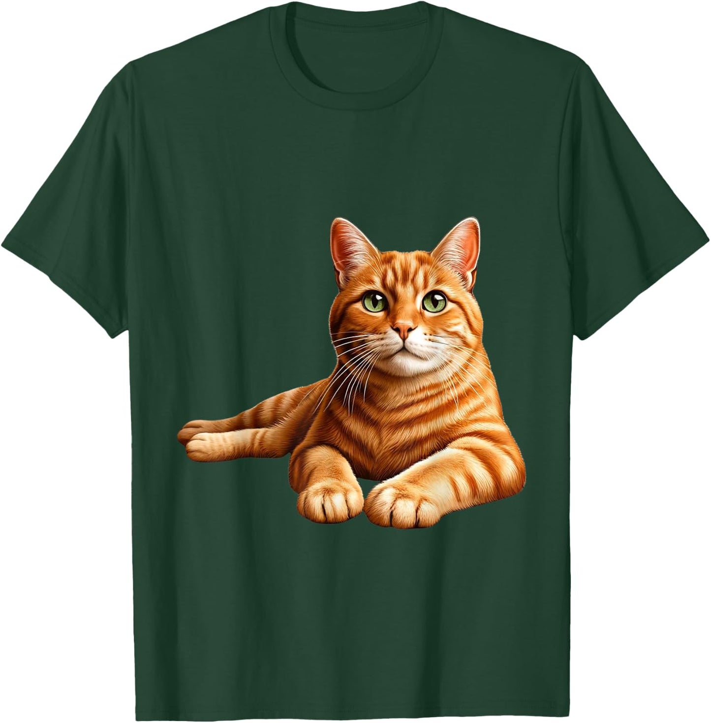 Realistic Orange Tabby Cat Cute Pet Portrait Women Kids T-Shirt - T-Shirt | Forest