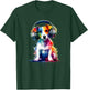 Splash Art Headphones Jack Russell Terrier Jack Russells T-Shirt - T-Shirt | Forest