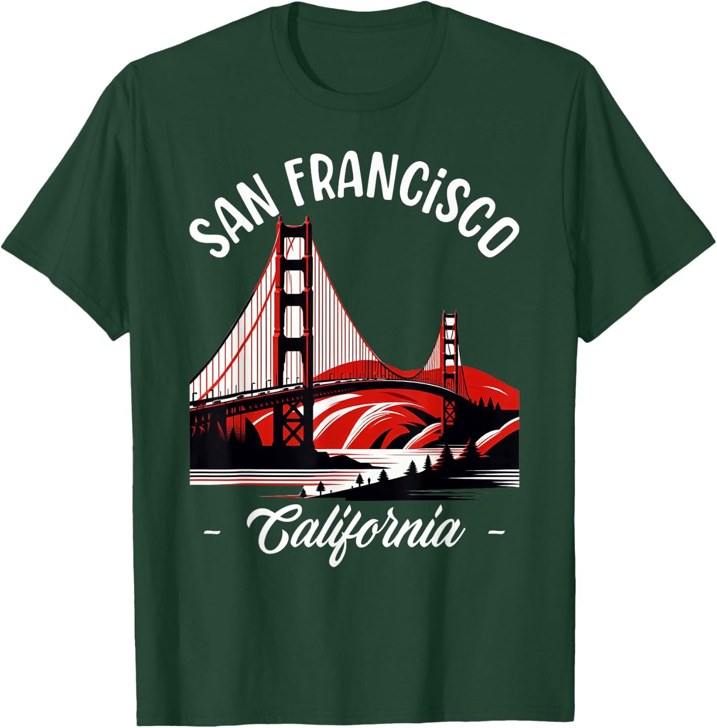 Golden Gate Bridge San Francisco California USA Golden Gate T-Shirt - T-Shirt | Forest