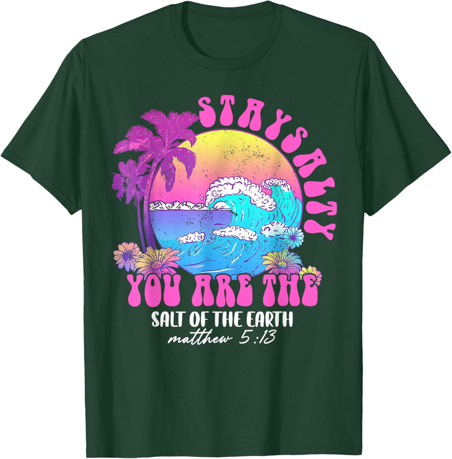 Summer Beach Be Salty Stay Lit Matthew 5:13-14 Women T-Shirt - T-Shirt | Forest