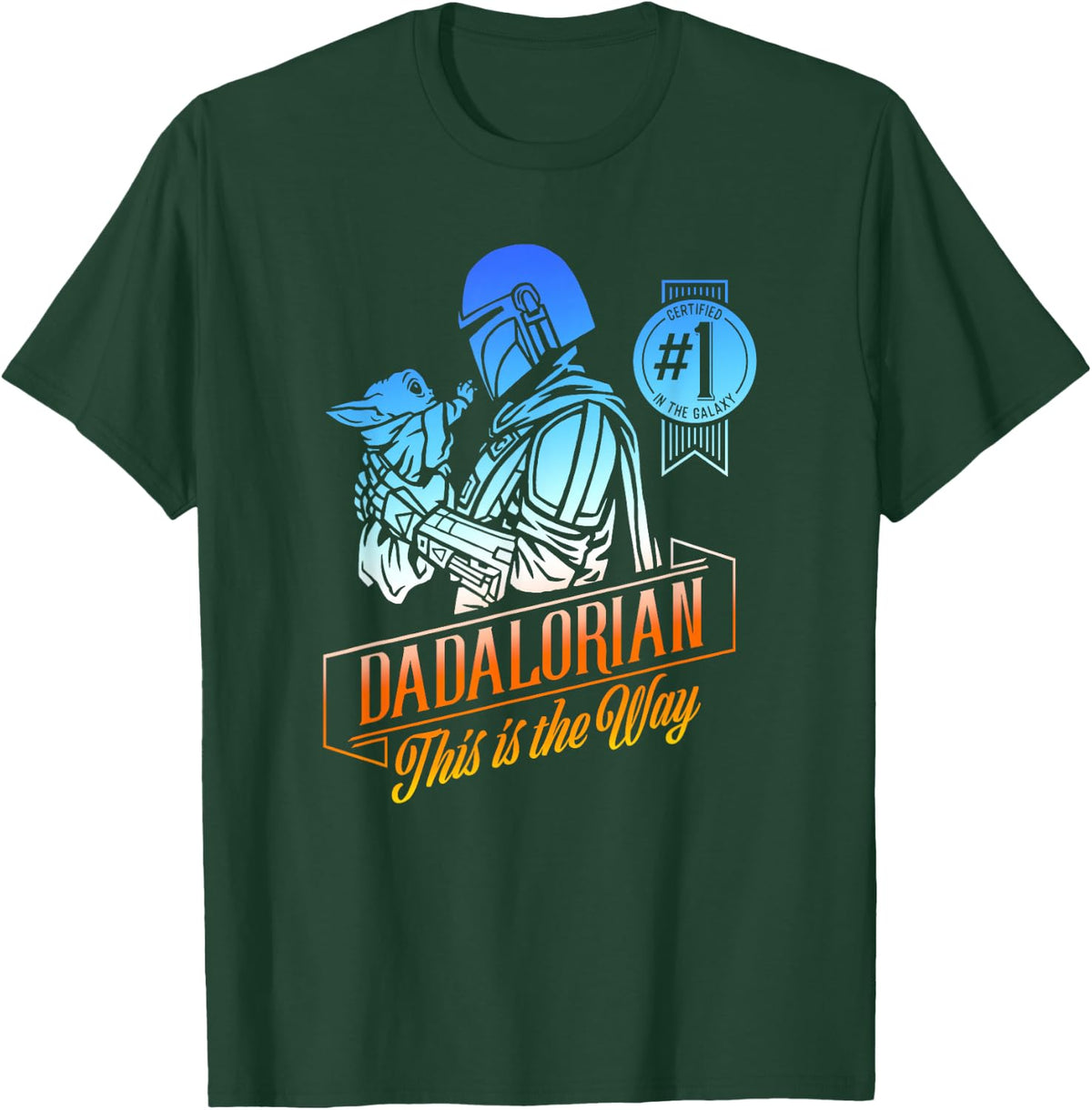 Star Wars The Mandalorian Father's Day #1 In The Galaxy T-Shirt - T-Shirt | Forest