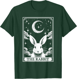 Tarot Card Vintage Crescent Moon Rabbit Animal Lovers T-Shirt - T-Shirt | Forest