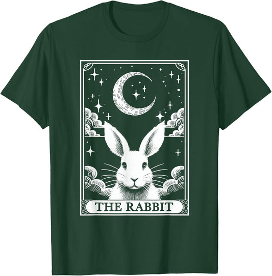 Tarot Card Vintage Crescent Moon Rabbit Animal Lovers T-Shirt - T-Shirt | Forest