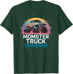 Momster Truck Retro Van Cool Mom School Drop Off T-Shirt - T-Shirt | Forest