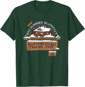 Disney Frozen Wandering Oaken's Trading Post Vintage Logo T-Shirt - T-Shirt | Forest