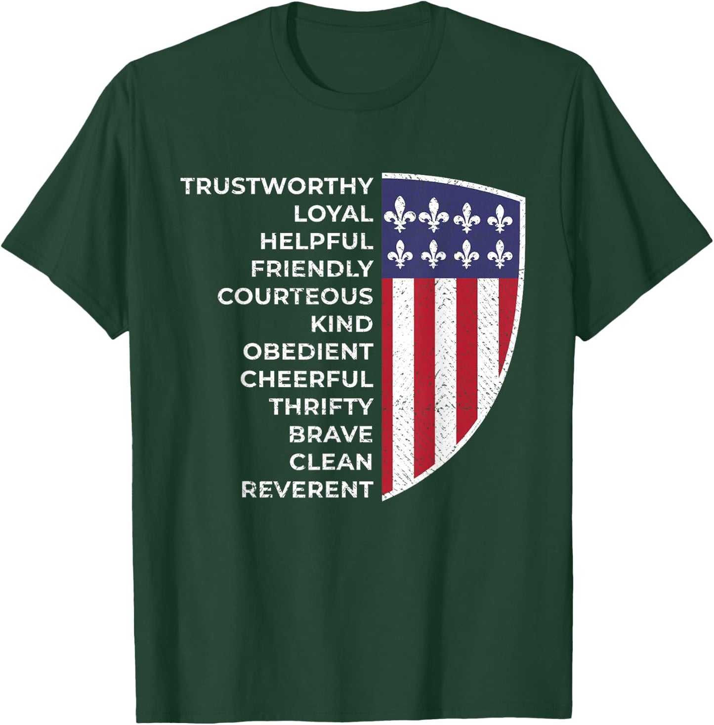 Scout Life Scouting Flag Lovers Hiking Happy Camper Camp T-Shirt - T-Shirt | Forest