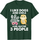I Like Dogs And Owls And Maybe 3 People T-Shirt - T-Shirt | Forest