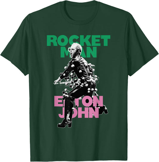 Official Elton John X Rocketman Black T-Shirt - T-Shirt | Forest
