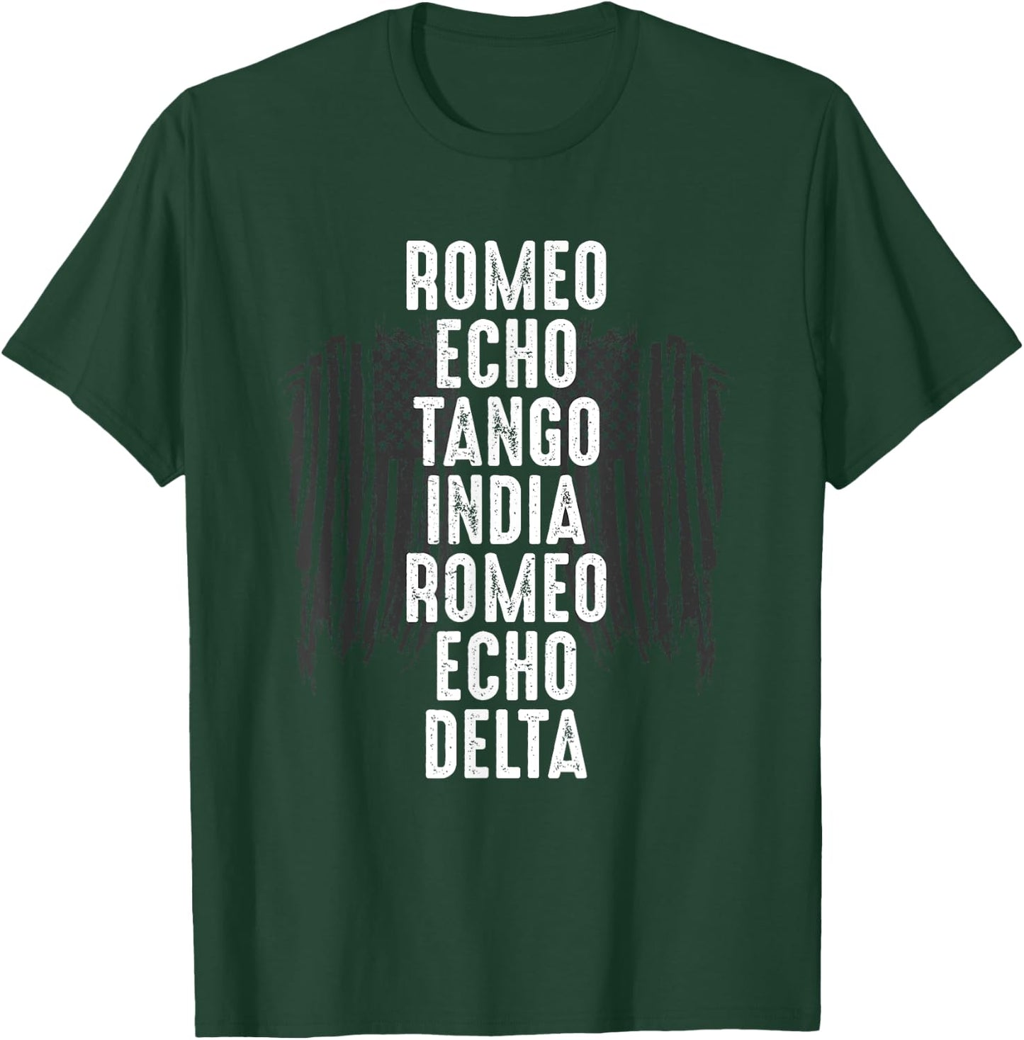 Romeo Echo Tango India Romeo Echo Delta Retired Military T-Shirt - T-Shirt | Forest