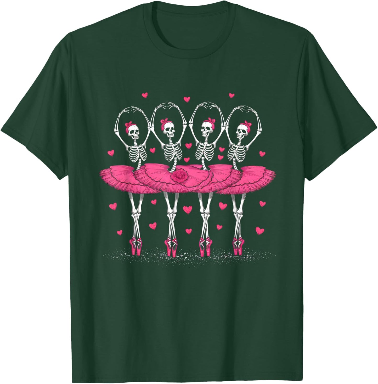 Spooky Ballerina Skeleton Dance Funny Halloween Ballet T-Shirt - T-Shirt | Forest