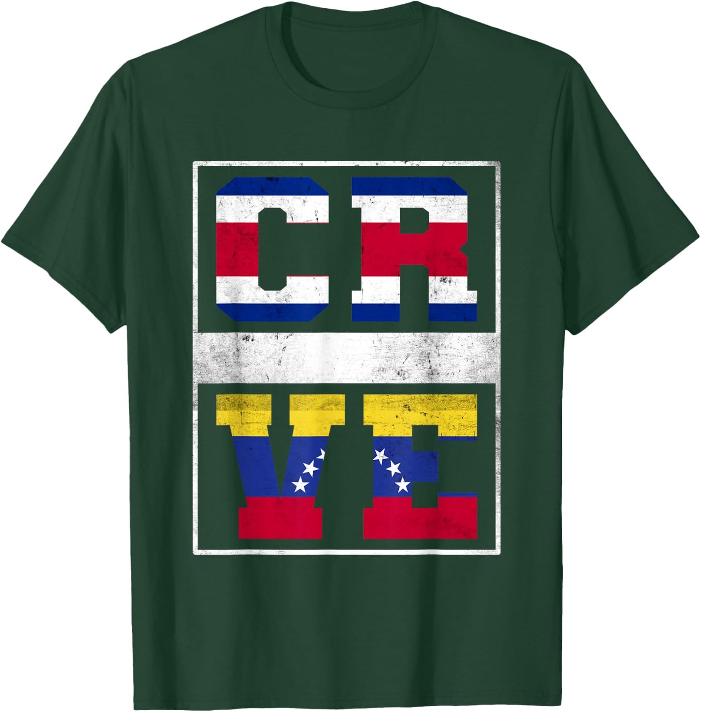 Costa Rica and Venezuela Mix Costa Rican Venezuelan Roots T-Shirt - T-Shirt | Forest