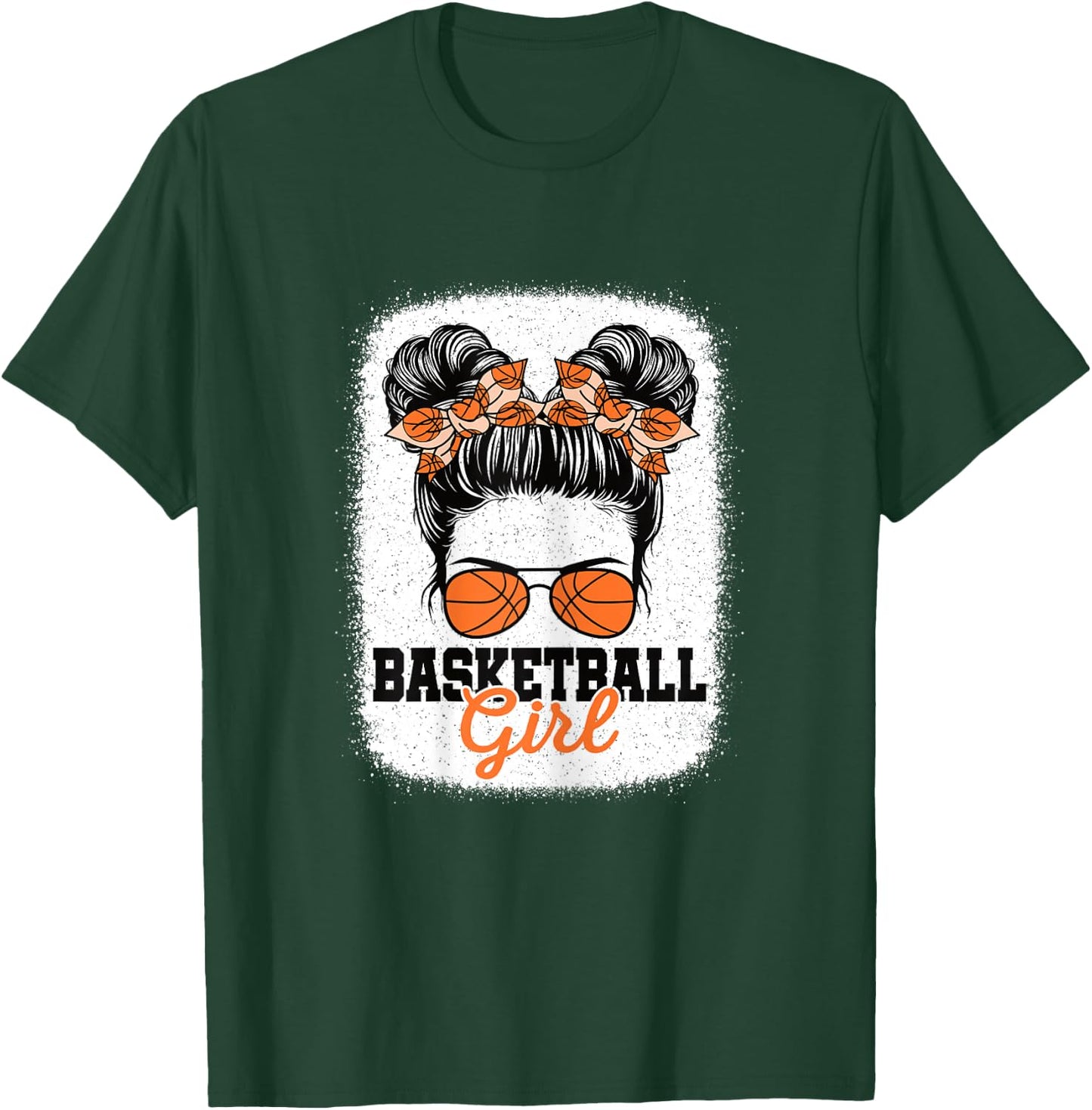 Basketball Girl Cute Basketball Player Women Girls T-Shirt - T-Shirt | Forest