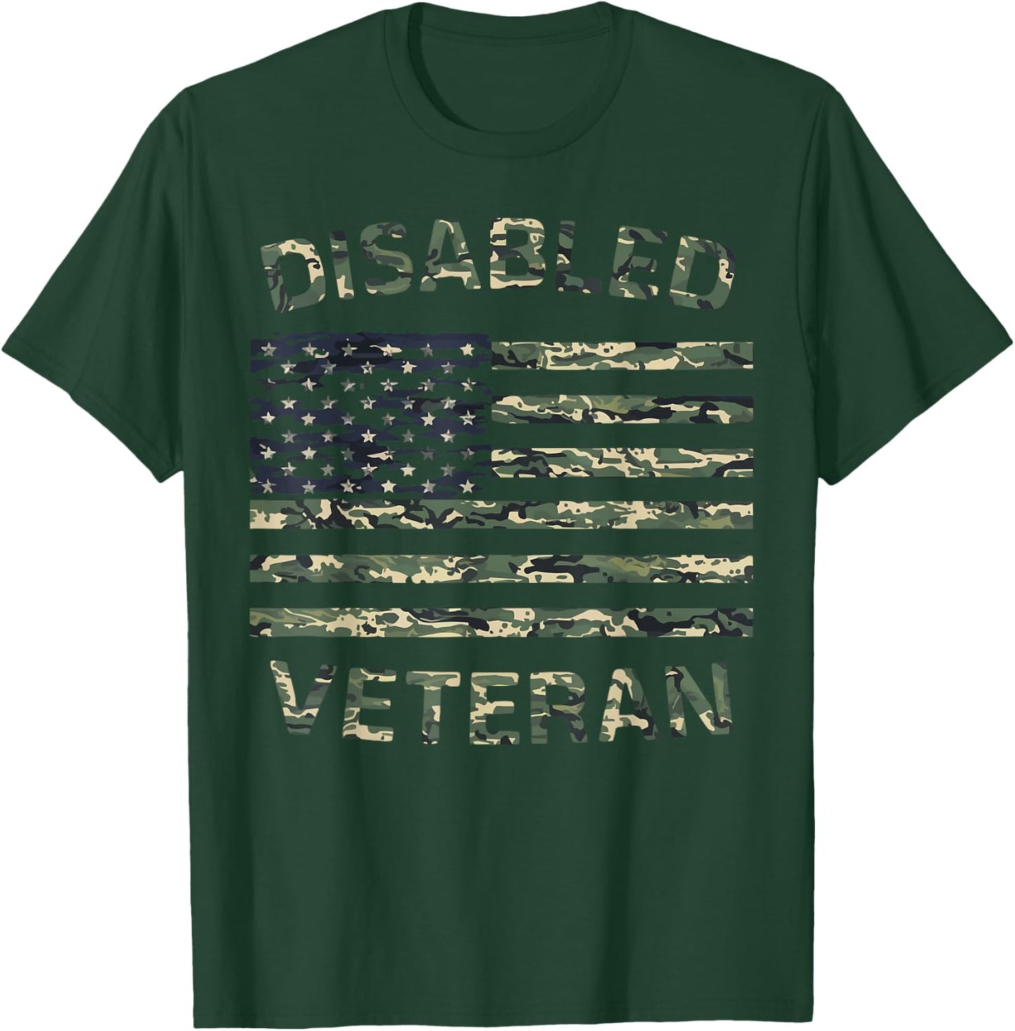 Disabled Veteran Handicap Military Soldier Veterans Day T-Shirt - T-Shirt | Forest