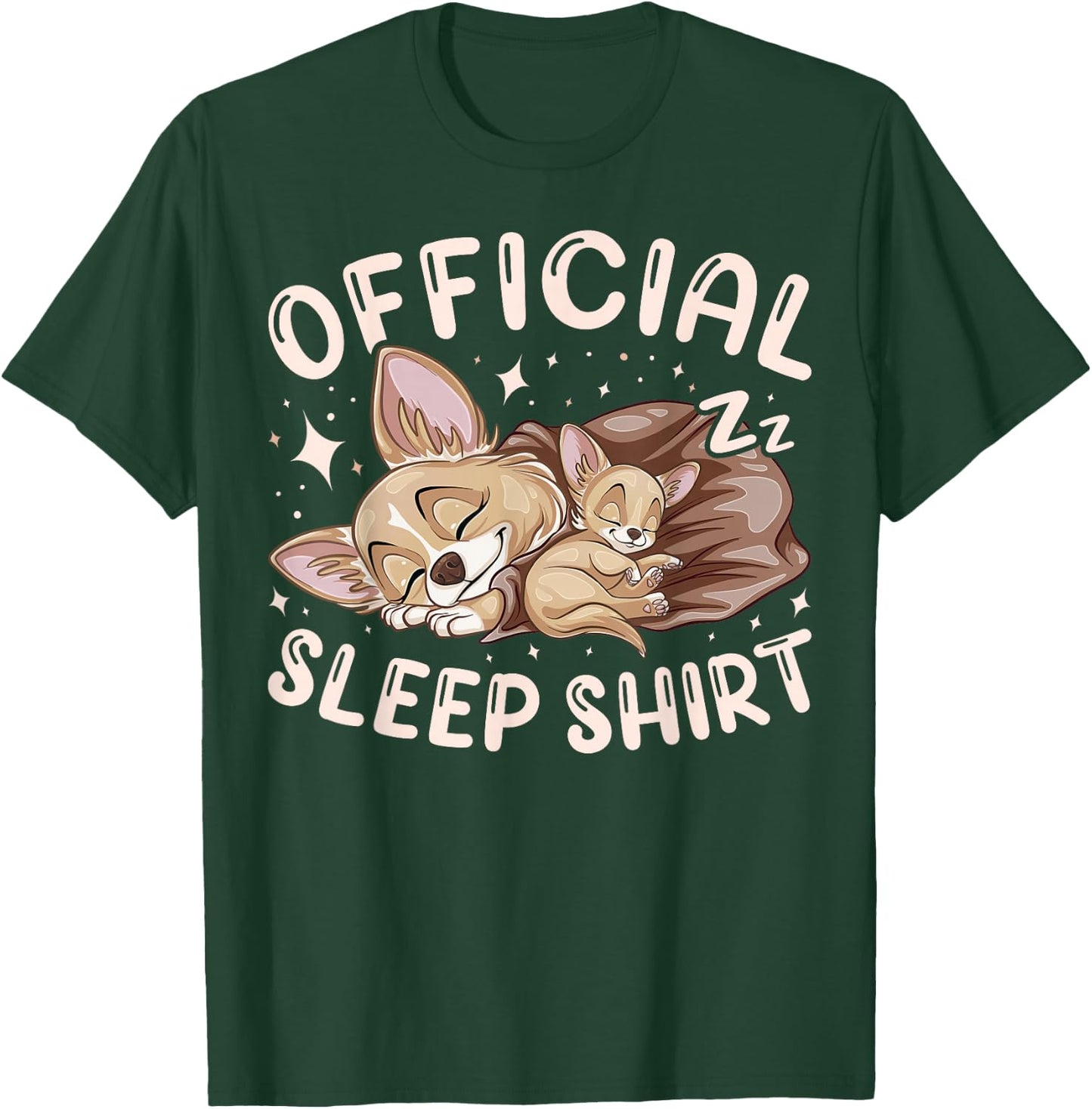 Official Sleep Shirt, Chihuahua Dog with Puppy T-Shirt - T-Shirt | Forest
