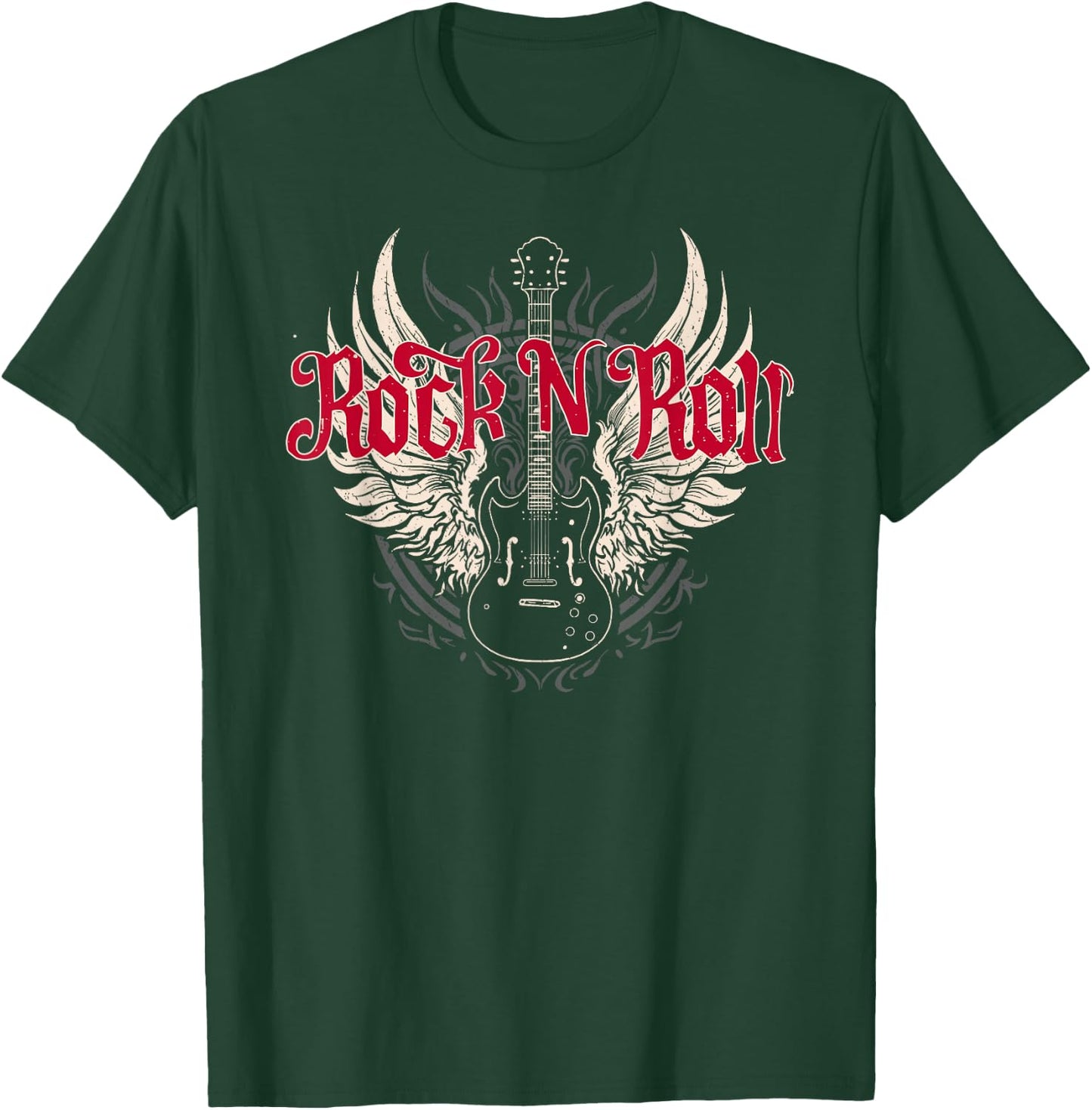 Rock n Roll Guitar Retro Band Concert T-Shirt - T-Shirt | Forest