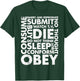 Vintage Obey, Consume, Sleep T-Shirt - T-Shirt | Forest