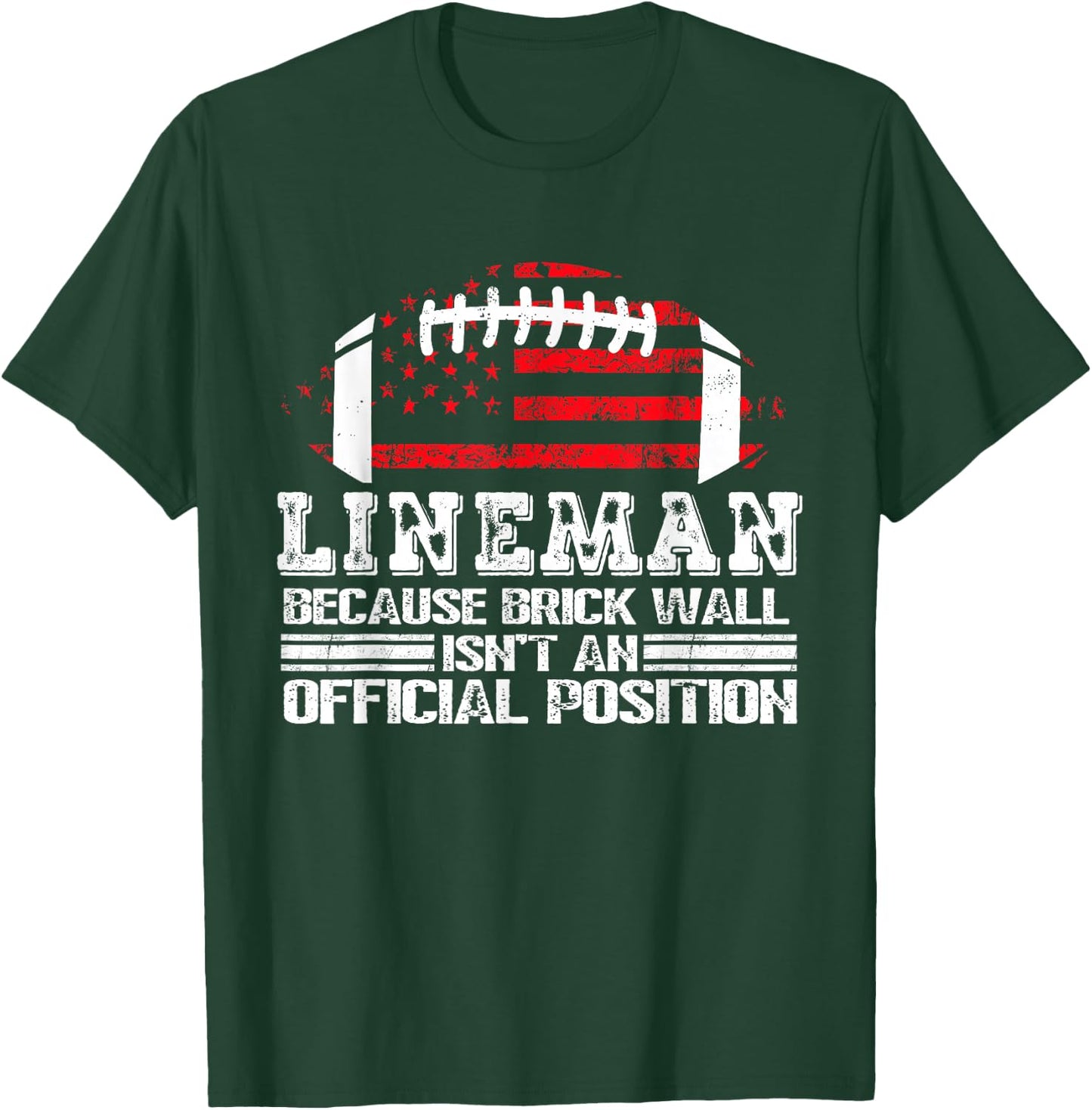 Football Lineman Gifts Women Kids Youth Boys Girls T-Shirt - T-Shirt | Forest
