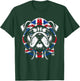 Bulldog UK British Flag England Men Women Kids T-Shirt - T-Shirt | Forest
