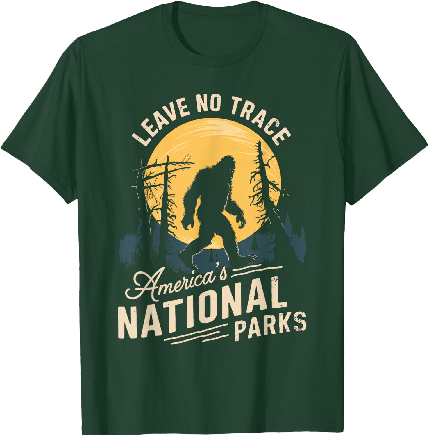 Leave No Trace Bigfoot National Parks Adventure T-Shirt - T-Shirt | Forest