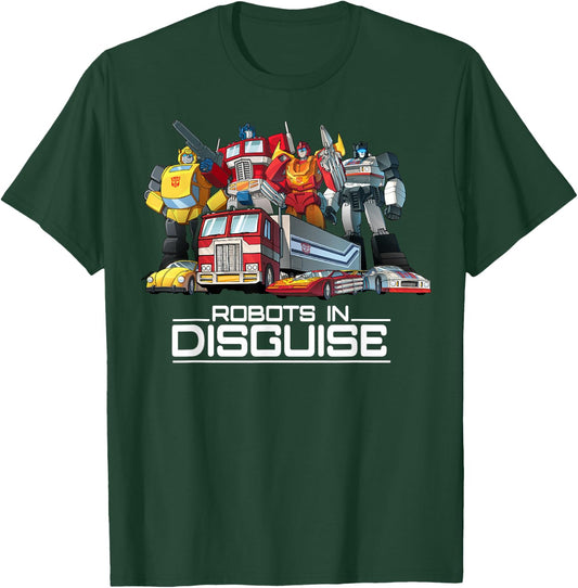 Transformers Robots In Disguise Vintage Retro Autobots Group T-Shirt - T-Shirt | Forest