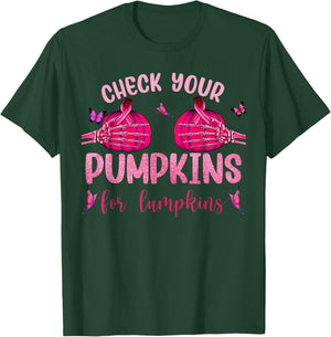Check Your Pumpkins For Lumpkins Skeleton Hand Halloween T-Shirt - T-Shirt | Forest