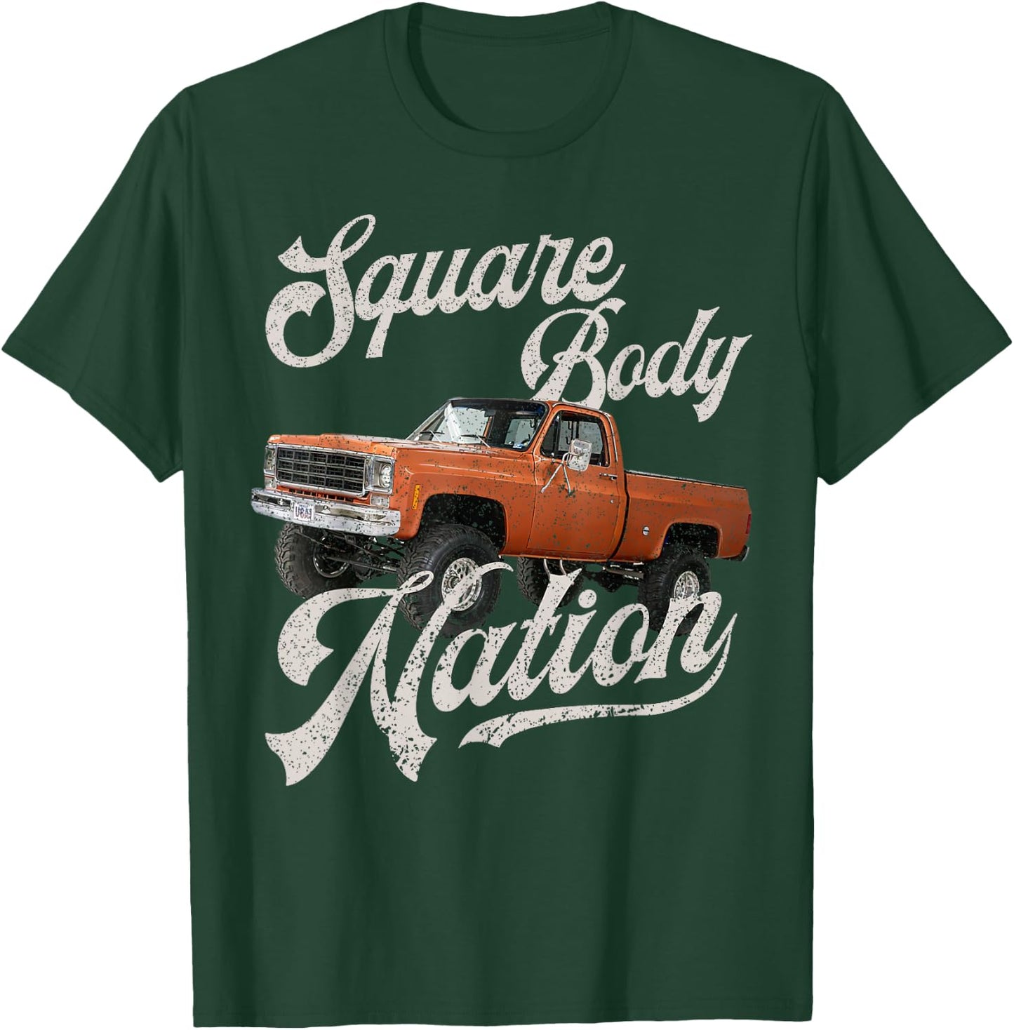 Squarebody Life Classic Pickup Square Body C30 C10 K10 Truck T-Shirt - T-Shirt | Forest