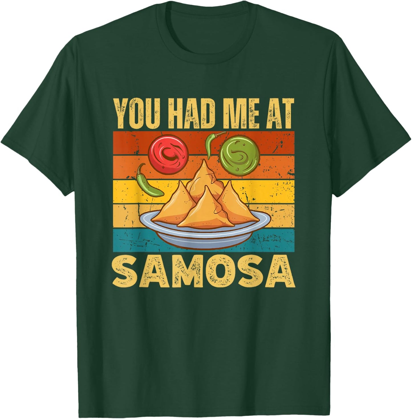You Had Me At Samosa Funny Vintage Indian Food Lover T-Shirt - T-Shirt | Forest