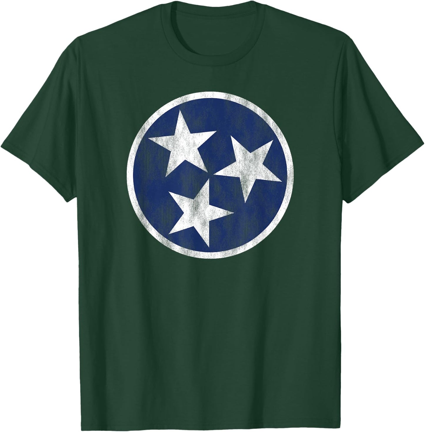 Retro Tennessee Flag Star Logo Volunteer State Nashville TN T-Shirt - T-Shirt | Forest