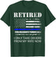 Cop Retirement Retired Police Officer Cop Funny - -Adults, Classic Fit, Short Sleeve, Black, Small T-Shirt - T-Shirt | Forest