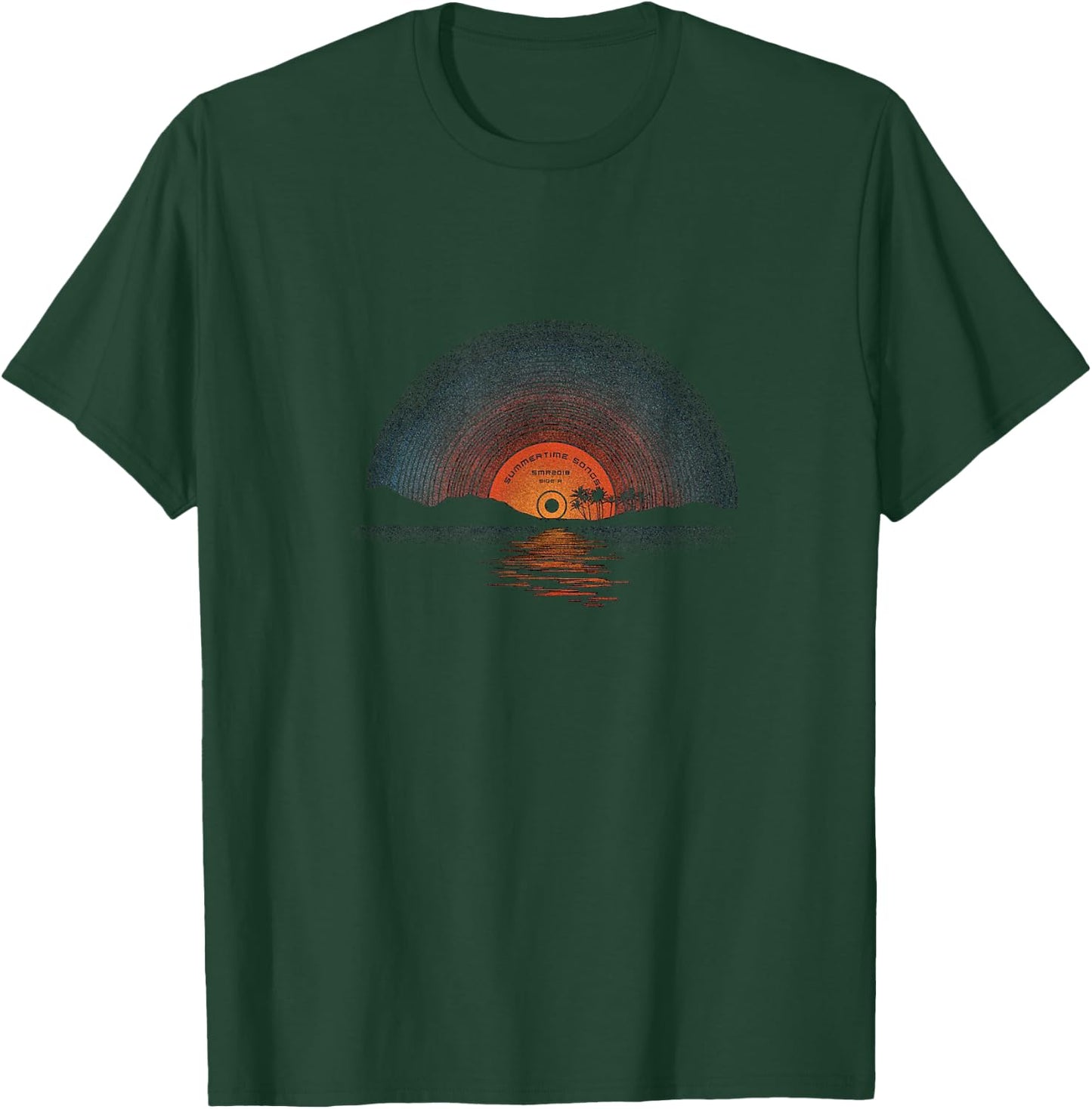 Summer Sound Time Songs Vinyl Record Sunset LP 80s Gift T-Shirt - T-Shirt | Forest
