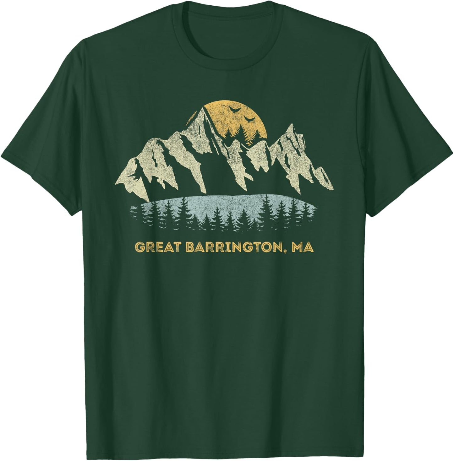 Great Barrington Massachusetts Mountain Sunset Sunrise MA T-Shirt - T-Shirt | Forest