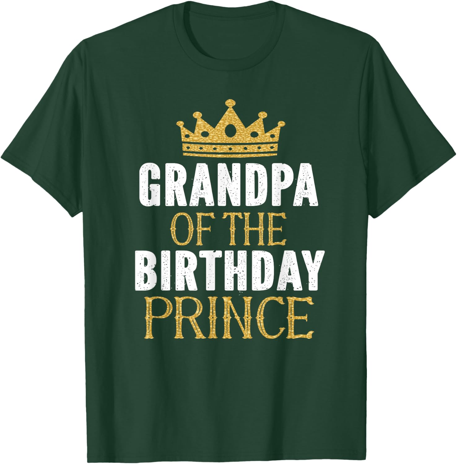 Grandpa Of The Birthday Prince Boys Bday Party Gift T-Shirt - T-Shirt | Forest