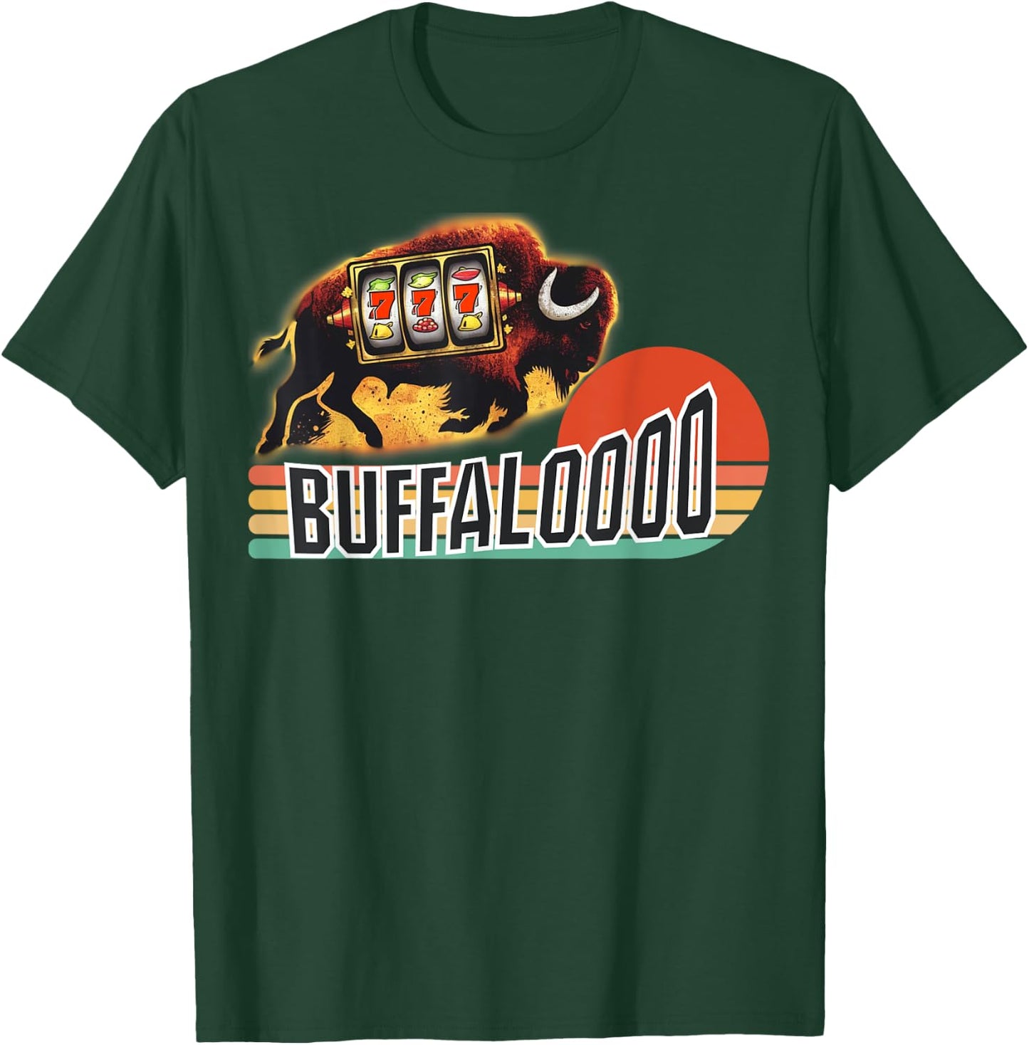 Lucky Buffalo Casino Slot Machine BUFFALOOOOO Gambling T-Shirt - T-Shirt | Forest