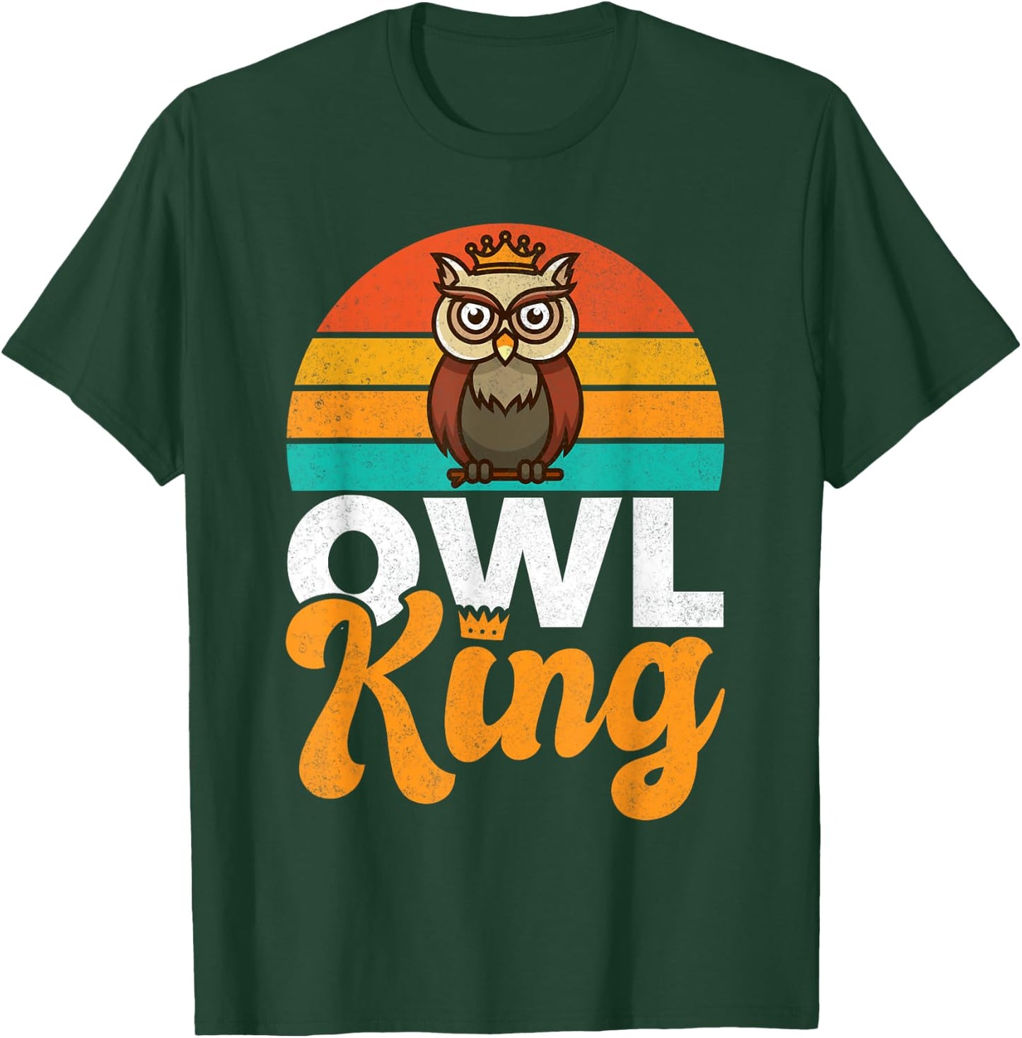 Owl King Owl T-Shirt - T-Shirt | Forest